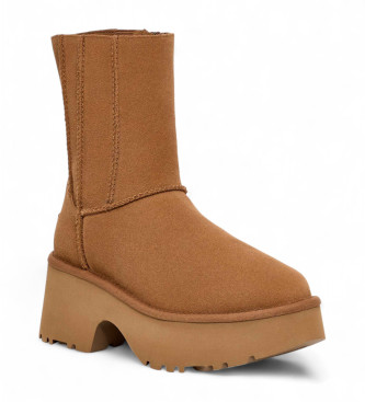 UGG Botas de Piel Classic Twin Seam New marrn