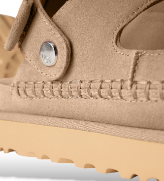 UGG Beżowe skórzane sandały Goldenstar Glide