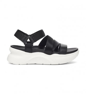 UGG La Shores black leather sandals -Platform height: 5,5cm