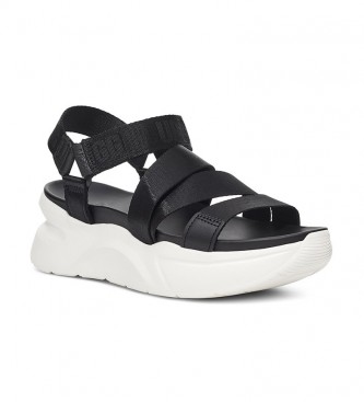 UGG La Shores black leather sandals -Platform height: 5,5cm