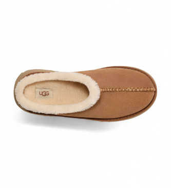 UGG Socas New Heights Cozy em pele castanha