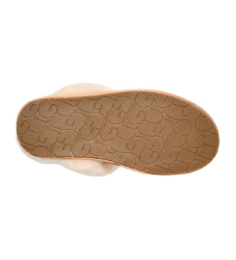UGG Scuffette II Matte nude leather homewear slippers