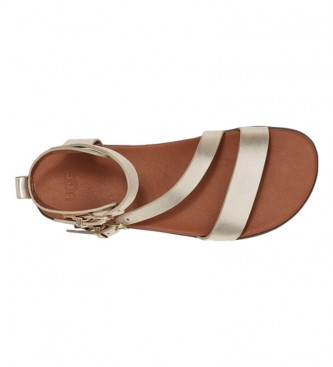 UGG Solivan Strap gold leather sandals