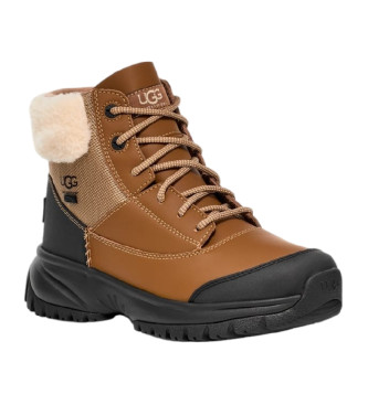 UGG Waterproof leather boots Yose Fluff V2 brown