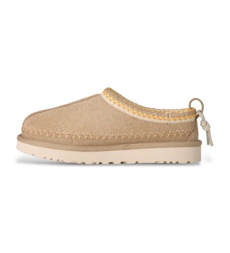UGG Zuecos de Piel Tasman Biarritz beige