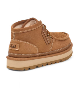 UGG Scarpe da ginnastica in pelle marrone Hayden Moc Chukka