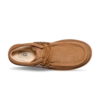 UGG Skórzane trampki Hayden Moc Chukka w kolorze brązowym