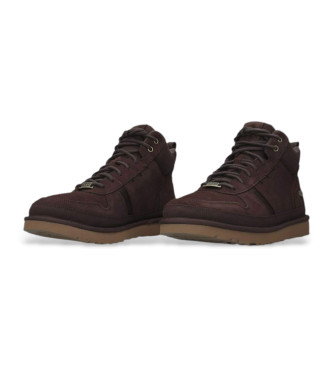 UGG Brązowe skórzane buty sportowe Highland Hi Heritage