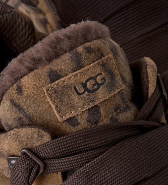 UGG Sneakers in Pelle Lowmel Spotted marrone
