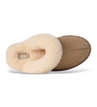 UGG Chinelos de Pele Scuffette II areia