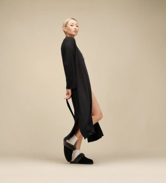 UGG Schuhe aus Leder Scuffette II schwarz