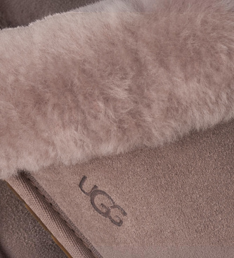 UGG Scuffette II taupe læderhjemmesko