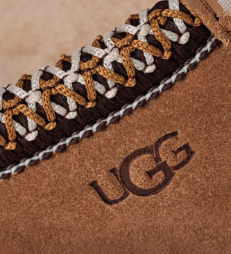 UGG Tasman Mule Lederhausschuhe braun