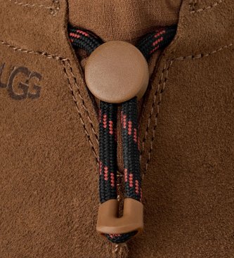 UGG Dark Brown Outpost Tasman Leather Slippers