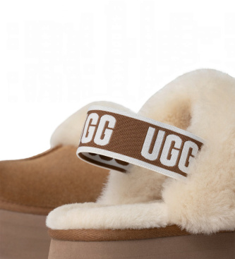 UGG Usnjeni čevlji W Funkette rjavi