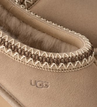 UGG Tasman II Hausschuhe aus Leder, beige