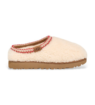 UGG Beżowe kapcie Tasman Maxi Curly