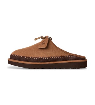 UGG Klassische Heritage-Sneaker aus Leder ohne Schnürsenkel in Braun