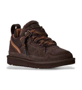 UGG Lowmel sneakers i mörkbrunt skinn