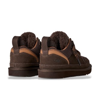 UGG Lowmel sneakers i mörkbrunt skinn