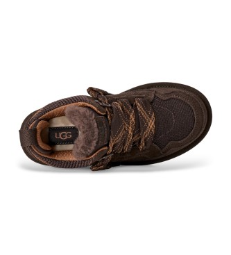 UGG Lowmel sneakers i mörkbrunt skinn