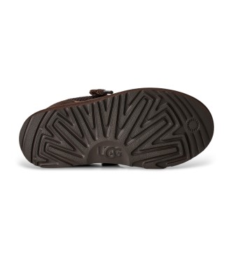 UGG Lowmel sneakers i mörkbrunt skinn