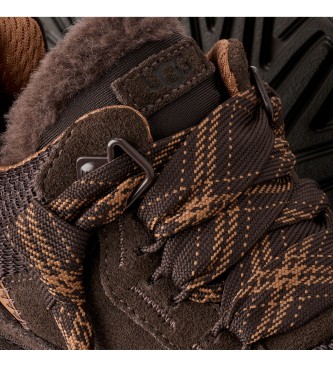 UGG Lowmel sneakers i mörkbrunt skinn