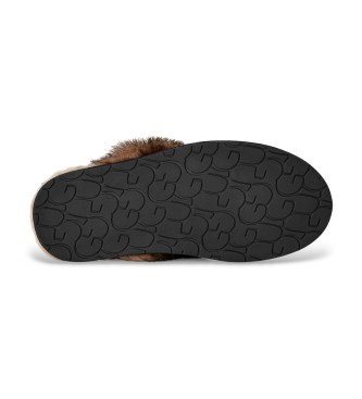 UGG Scuffette Nubuk-Lederhausschuhe schwarz