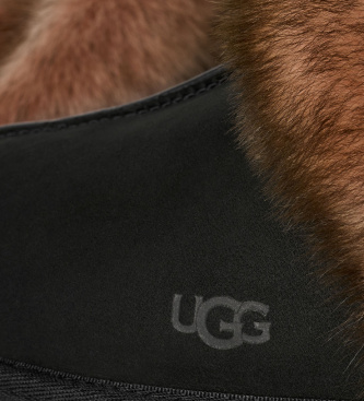 UGG Scuffette Nubuk-Lederhausschuhe schwarz