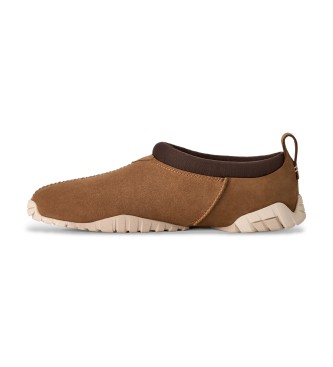 UGG Braune Tasman Flex Hausschuhe aus Leder