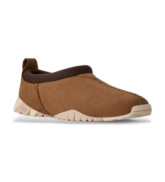 UGG Braune Tasman Flex Hausschuhe aus Leder