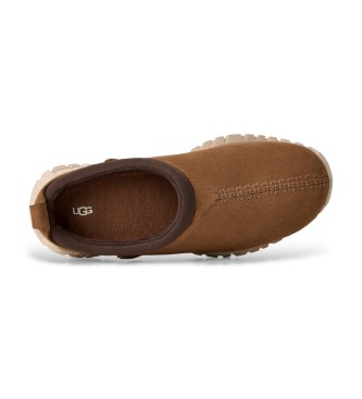 UGG Braune Tasman Flex Hausschuhe aus Leder