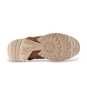 UGG Braune Tasman Flex Hausschuhe aus Leder