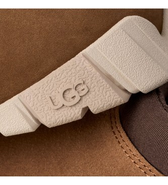 UGG Braune Tasman Flex Hausschuhe aus Leder