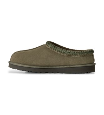 UGG Tasman II Lederpantoffeln in Olivgrün