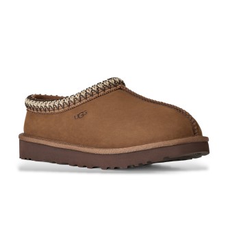 UGG Tasman Nubuck Hausschuhe aus Leder, dunkelbraun