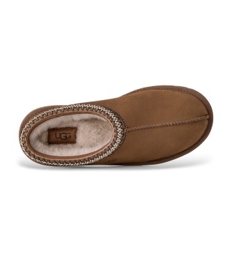 UGG Tasman Nubuck Hausschuhe aus Leder, dunkelbraun