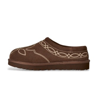 UGG Pantofole in pelle Tasman Western marroni