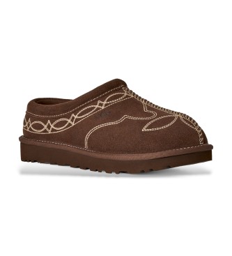 UGG Pantofole in pelle Tasman Western marroni
