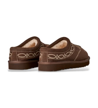 UGG Pantofole in pelle Tasman Western marroni