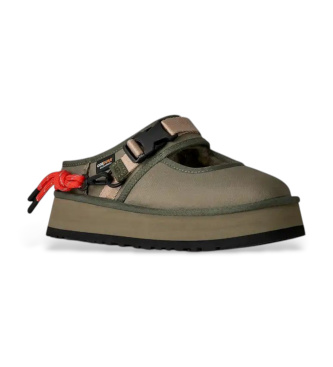 UGG Scarpe in pelle color verde oliva bruciato Bea Mary Jane Wildwood