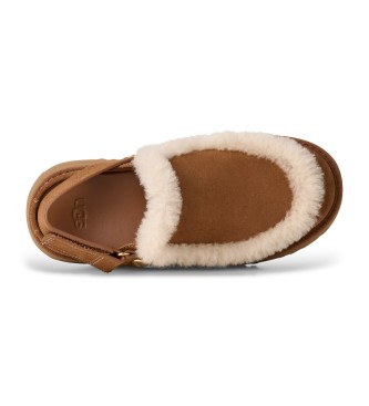 UGG Zuecos de Piel Esmee marrn