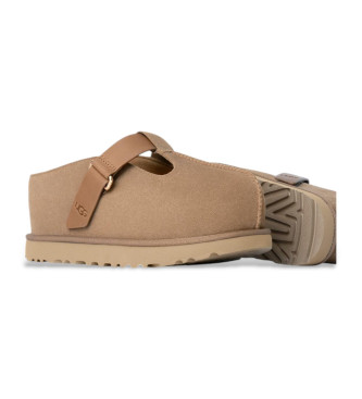 UGG Zuecos de piel Goldenstar Hi Clog beige