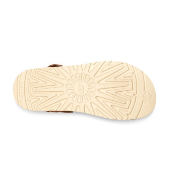 UGG Zuecos de Piel Goldenstar marrn