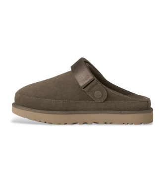 UGG Zuecos de piel Goldenstar verde kaki