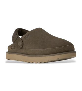 UGG Zuecos de piel Goldenstar verde kaki