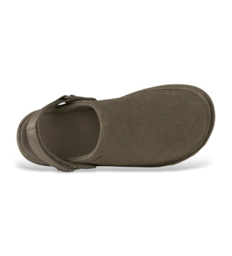 UGG Zuecos de piel Goldenstar verde kaki