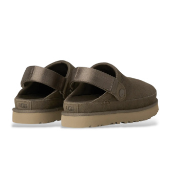 UGG Zuecos de piel Goldenstar verde kaki