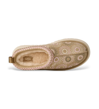 UGG Zuecos de Piel Tazz Sun Stitch marr�n claro