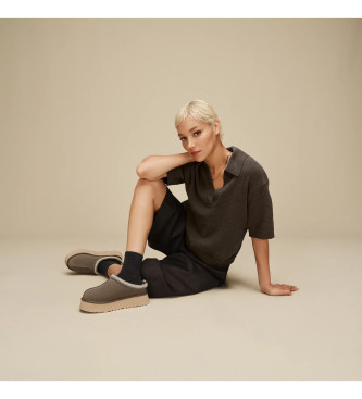 UGG Sabots en cuir brun verd�tre Tazz II